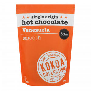Kokoa Collection 1 kilo orange bag of hot chocolate. Venezuela 58% cocoa smooth Hot Chocolate