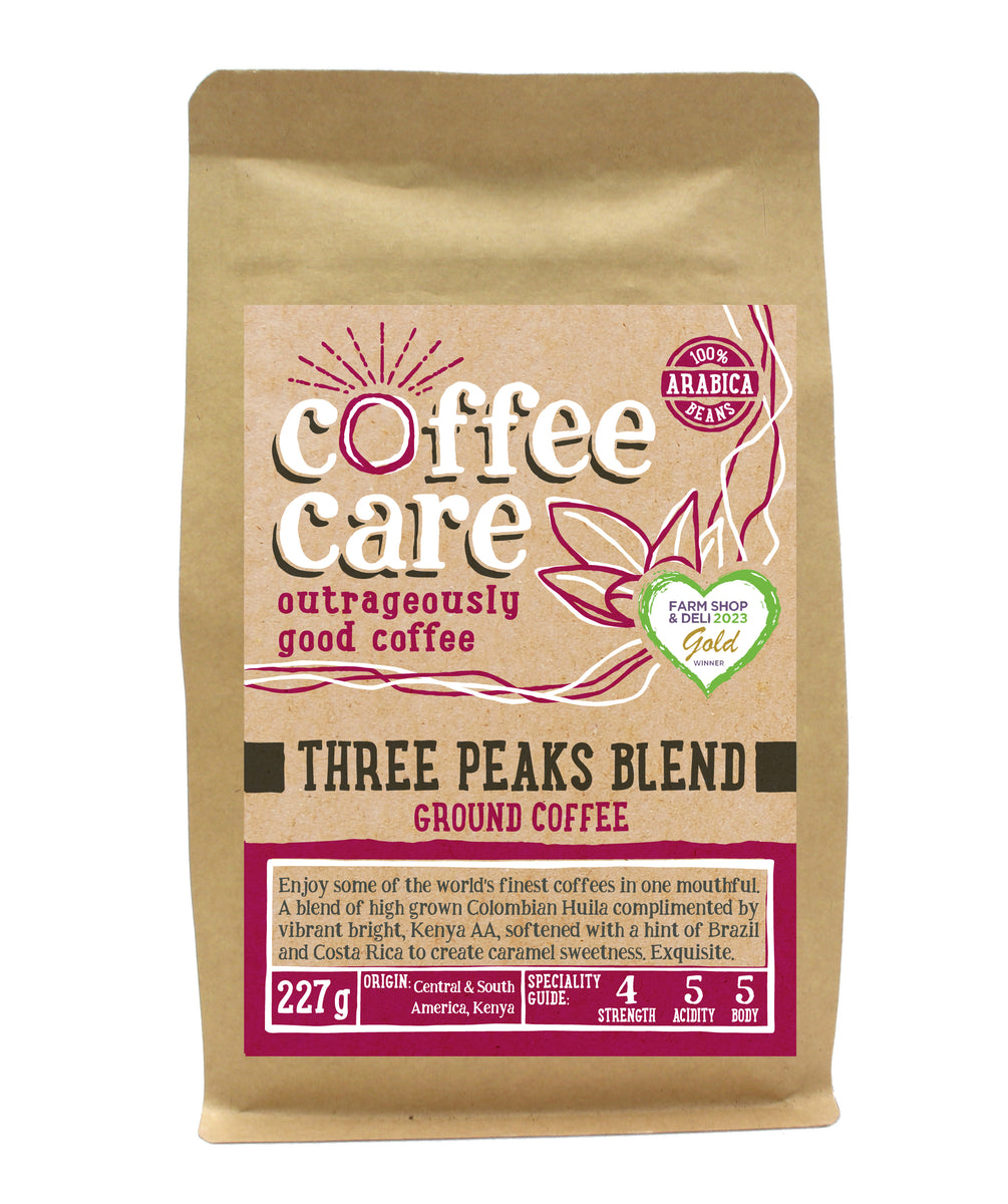 Three Peaks Retail Packets – Coffee Care Wholesale