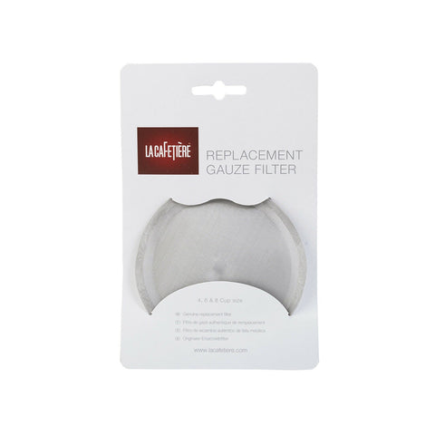 La Cafetiere replacement Gauze Filter in white cardboard holder Filter for 4, 6, or 8 cafetieres