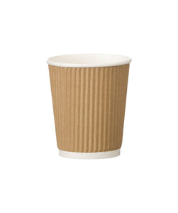 Kraft Ribbed Takeaway Cups
