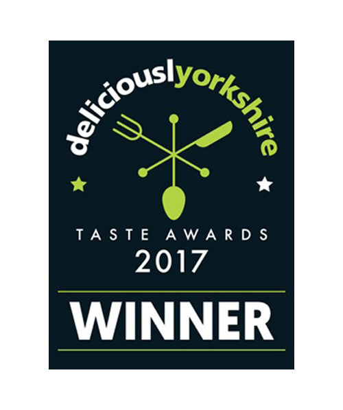 Deliciously Yorkshire 2017 Taste Award Winner Logo. Black, Green and white