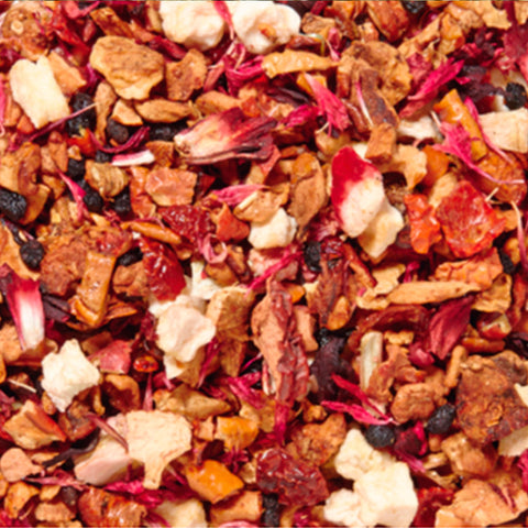 A close up image of Mixed Berries Tisane.