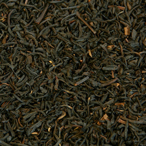 A close up image of Vanilla loose leaf tea leaves.